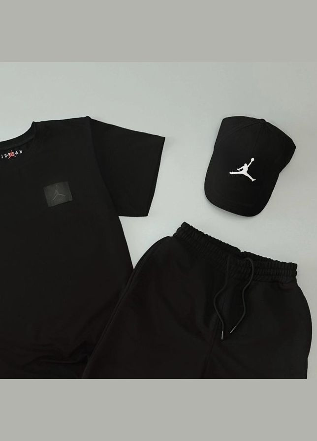 Літній чоловічий костюм 3в1 Air Jordan чорний No Brand (340272875)