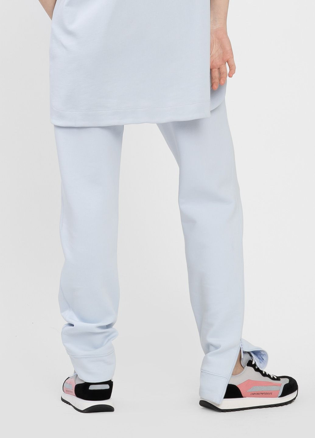 Голубые кэжуал демисезонные брюки Emporio Armani