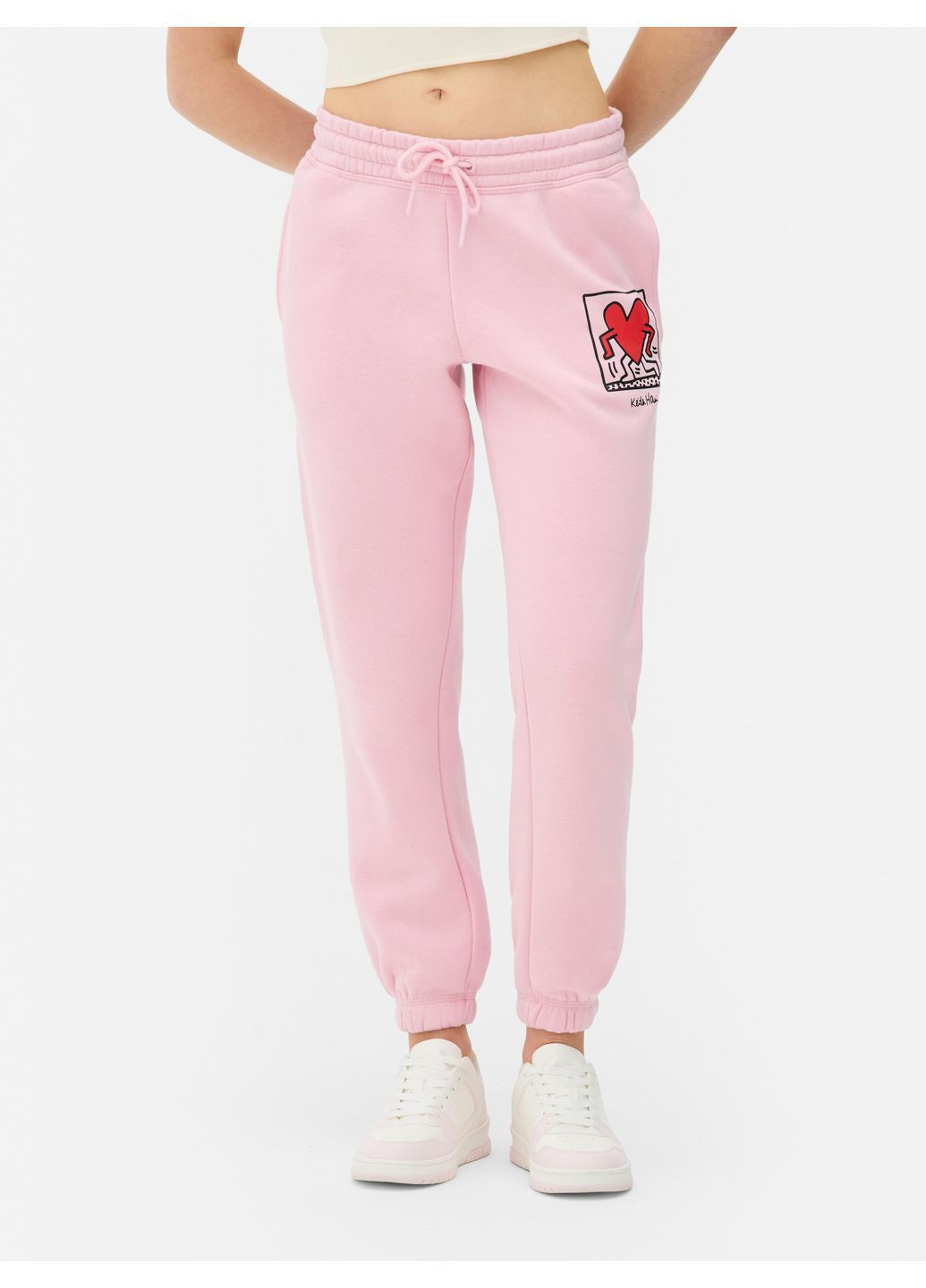 Штаны флис,светло-розовый с принтом, Primark (369624502)