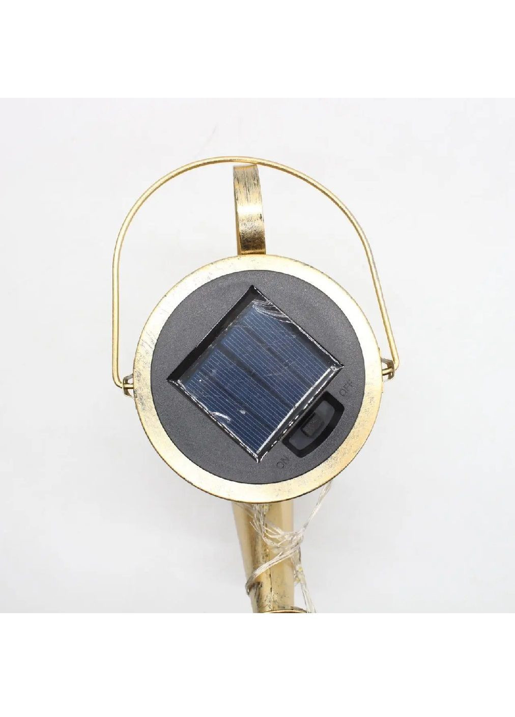 Садовий світильник ліхтар лійка з феєю на сонячній батареї з теплим білим світлом сутінковим датчиком 83 см (480738-Prob) Unbranded (341382533)