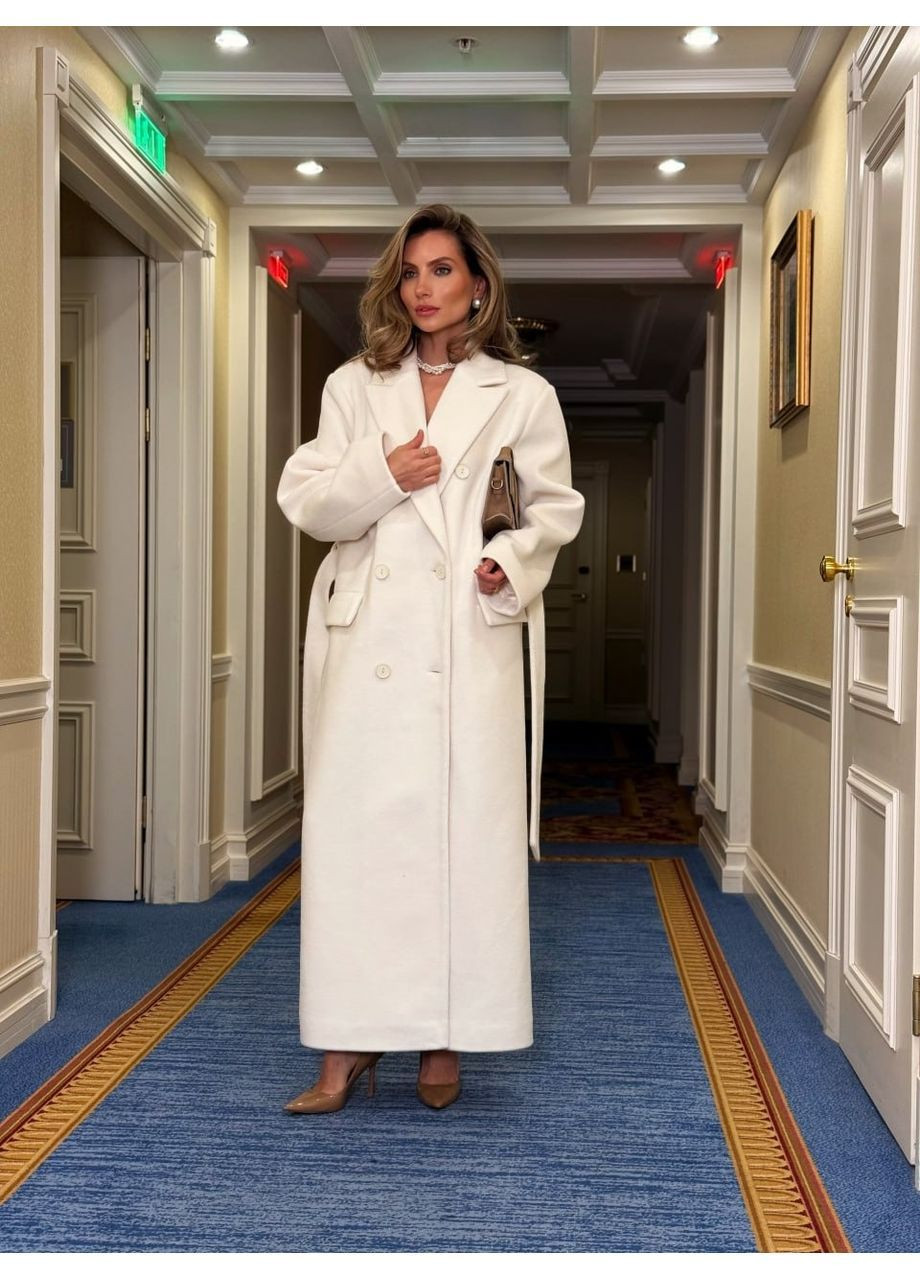 Молочное демисезонное Пальто WOGUE MAXI, цвет Молочный milirud