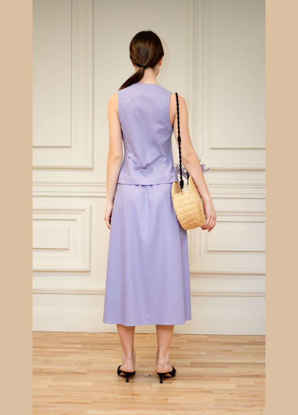 ЛАВАНДОВАЯ ЖИЛЕТКА ИЗ ЛЕНА ФЕРРИ Dolcedonna (338182353)