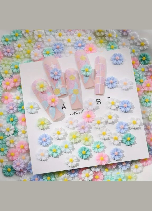 Цветные украшения для ногтей Маки 25 шт, аксессуары из смолы, материалы для дизайна ногтей для женщин и девуше No Brand (315023753)