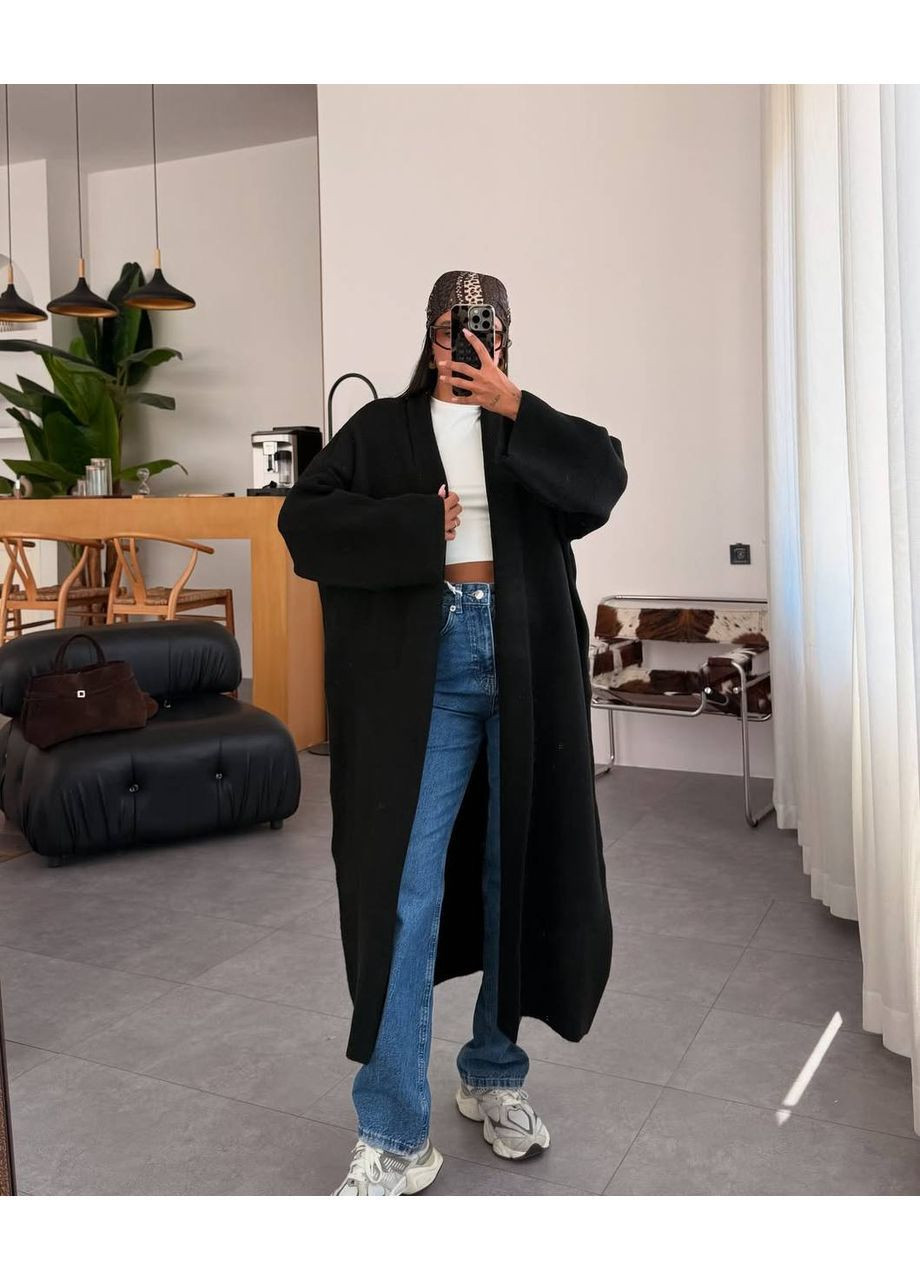 Черный демисезонный кардиган FINO Mode