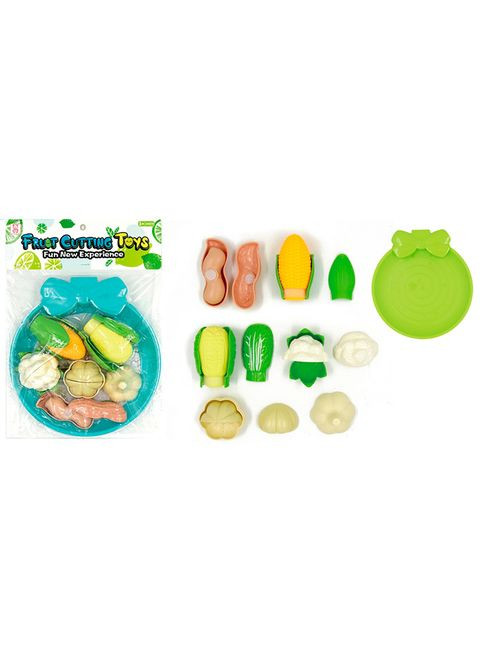 Продукти на липучці: овочі, тарілка, 2 кольори, у пакеті, 22-31-5см (1015-25) No Brand (368029522)