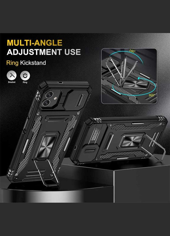 Ударостійкий чохол Camshield Army Ring для Samsung Galaxy A06 Black No Brand (344464950)