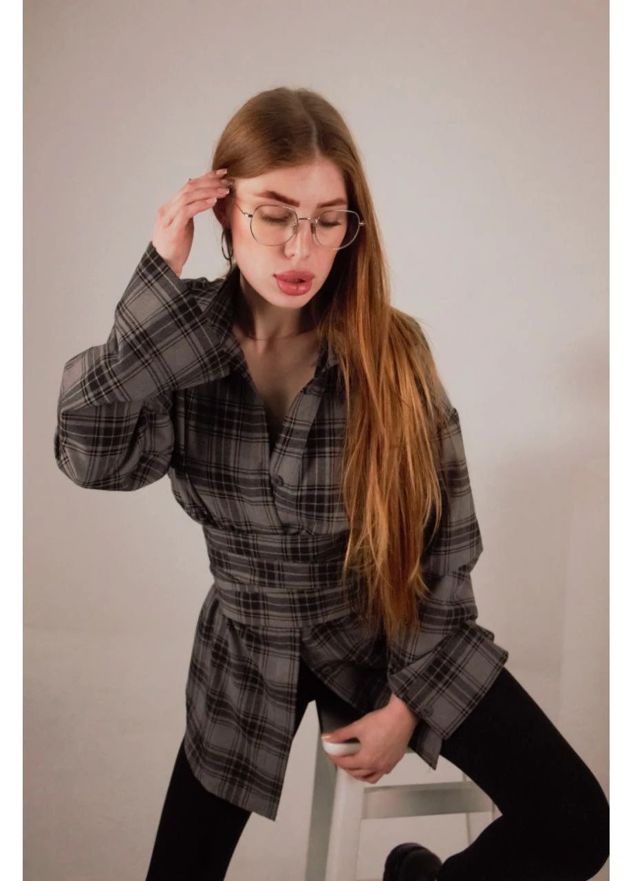 Жіноча сорочка у клітинку No Brand (381598561)