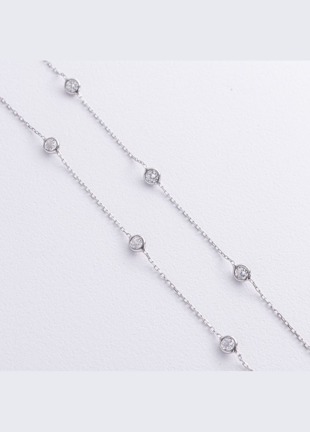 Срібне кольє з фіанітами 908-01593 42 Oniks (300791244)