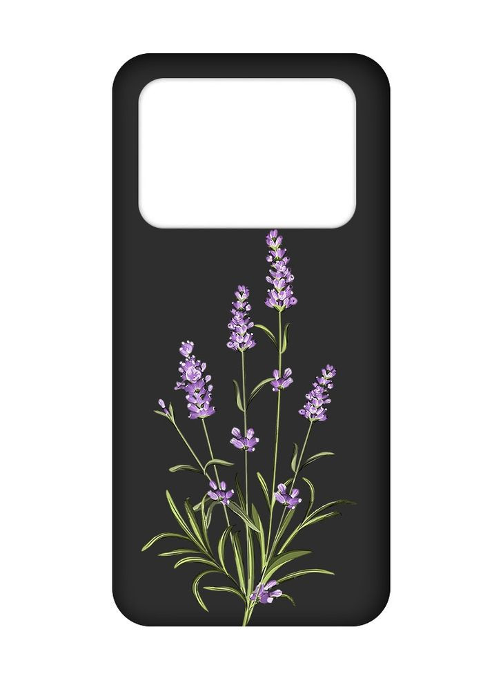 Матовий чорний чохол на Xiaomi Poco X4 Pro 5G:: Гілочки лаванди (принт 266) Creative (360692249)