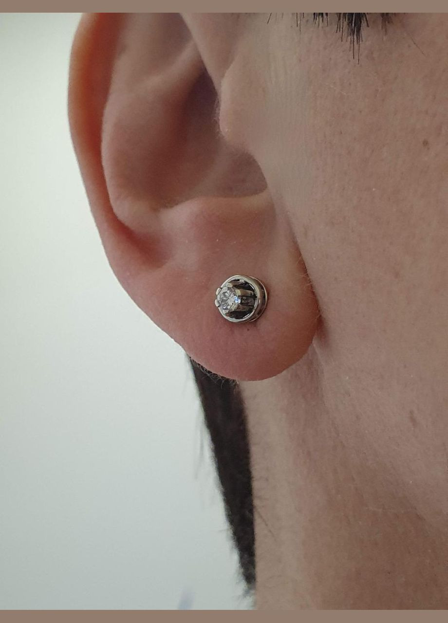 Золотые серьги-пуссеты с бриллиантами. Артикул 3032433Б Гаразд (316088084)