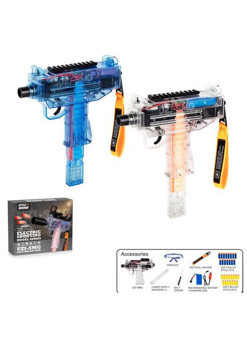 Автомат іграшковий з акумулятором м'які кулі 30шт. (15шт.-присоски), окуляри, USB 6696 No Brand (314482848)