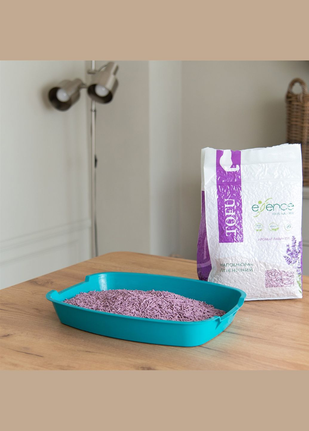Наполнитель для кошачьего туалета из тофу с ароматом лаванды 6 л (4820261920024) Essence (308976789)