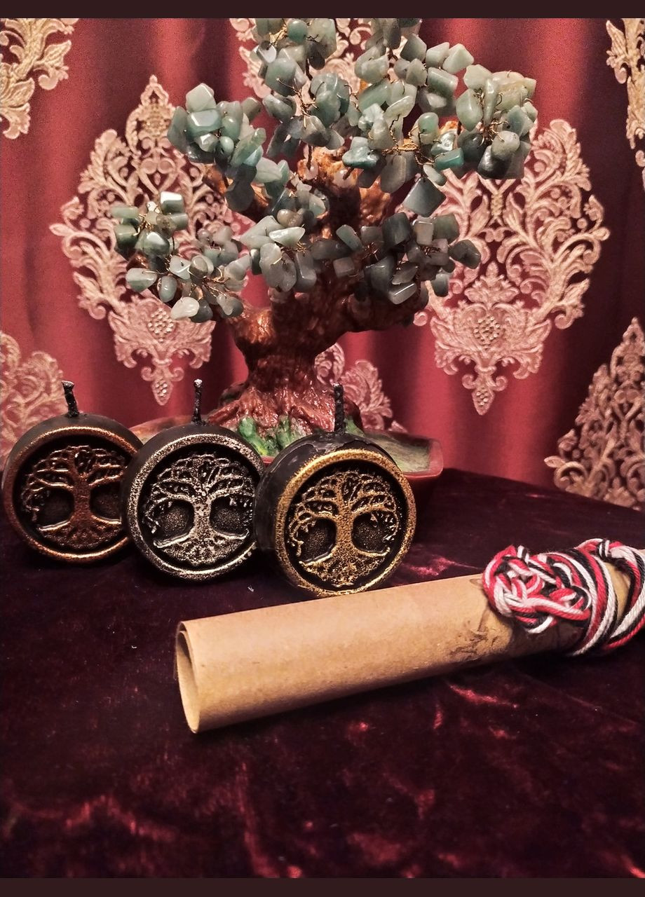 Комплект черных восковых свечей "Очистка Рода" No Brand (331288941)