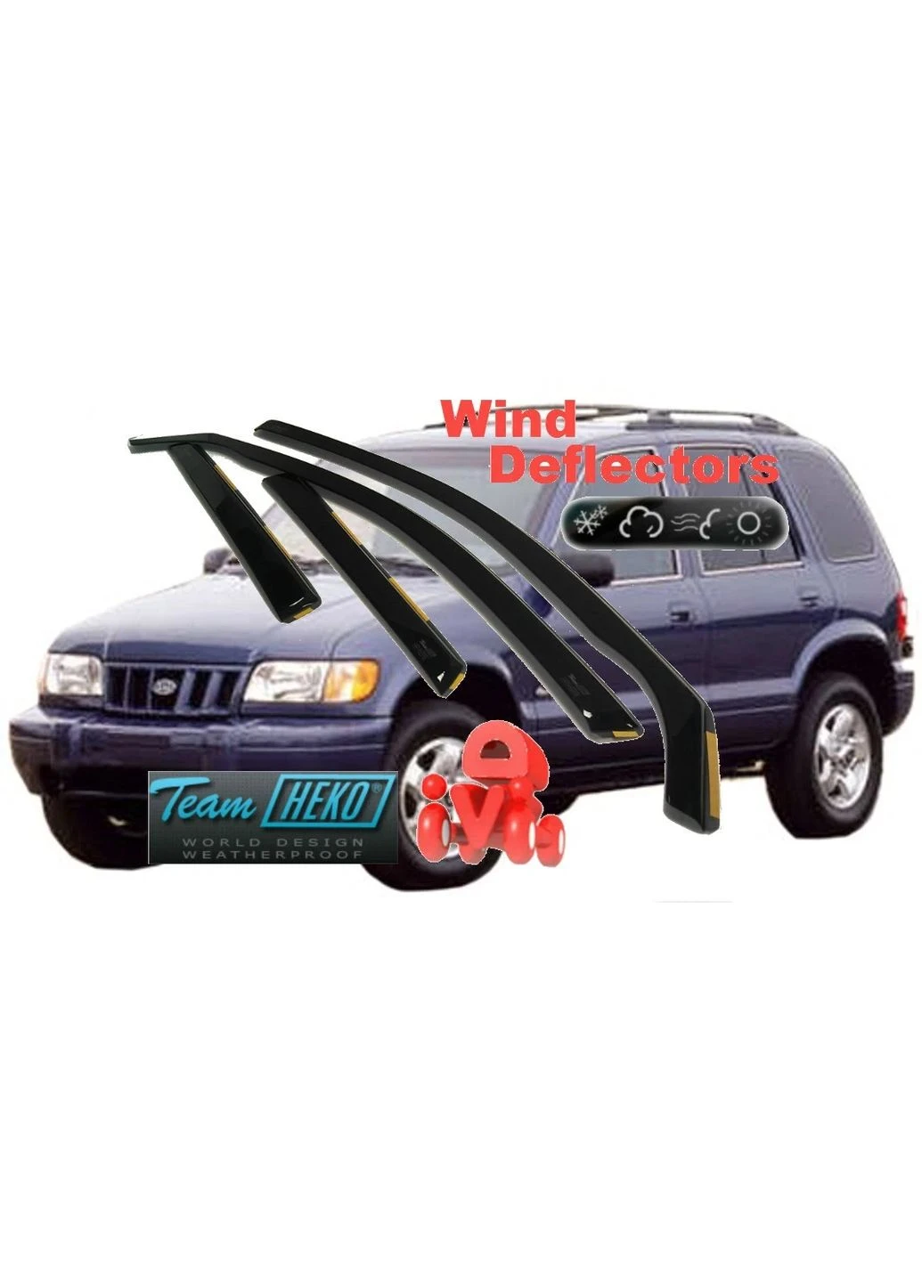 Ветви вставки для KIA SPORTAGE 1993-2004 полный набор Team Heko (398186219)