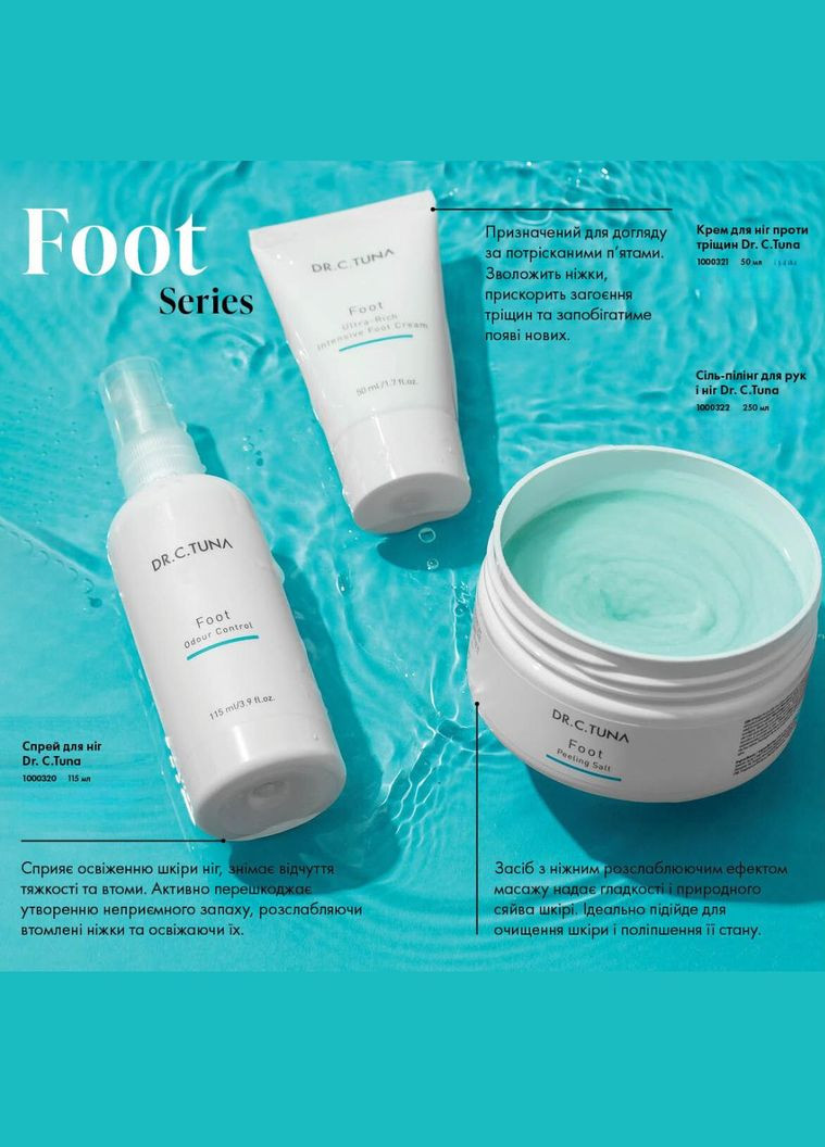 Спрей для ніг від запаху поту та грибка Dr. C.Tuna 115 мл Farmasi (294946654)
