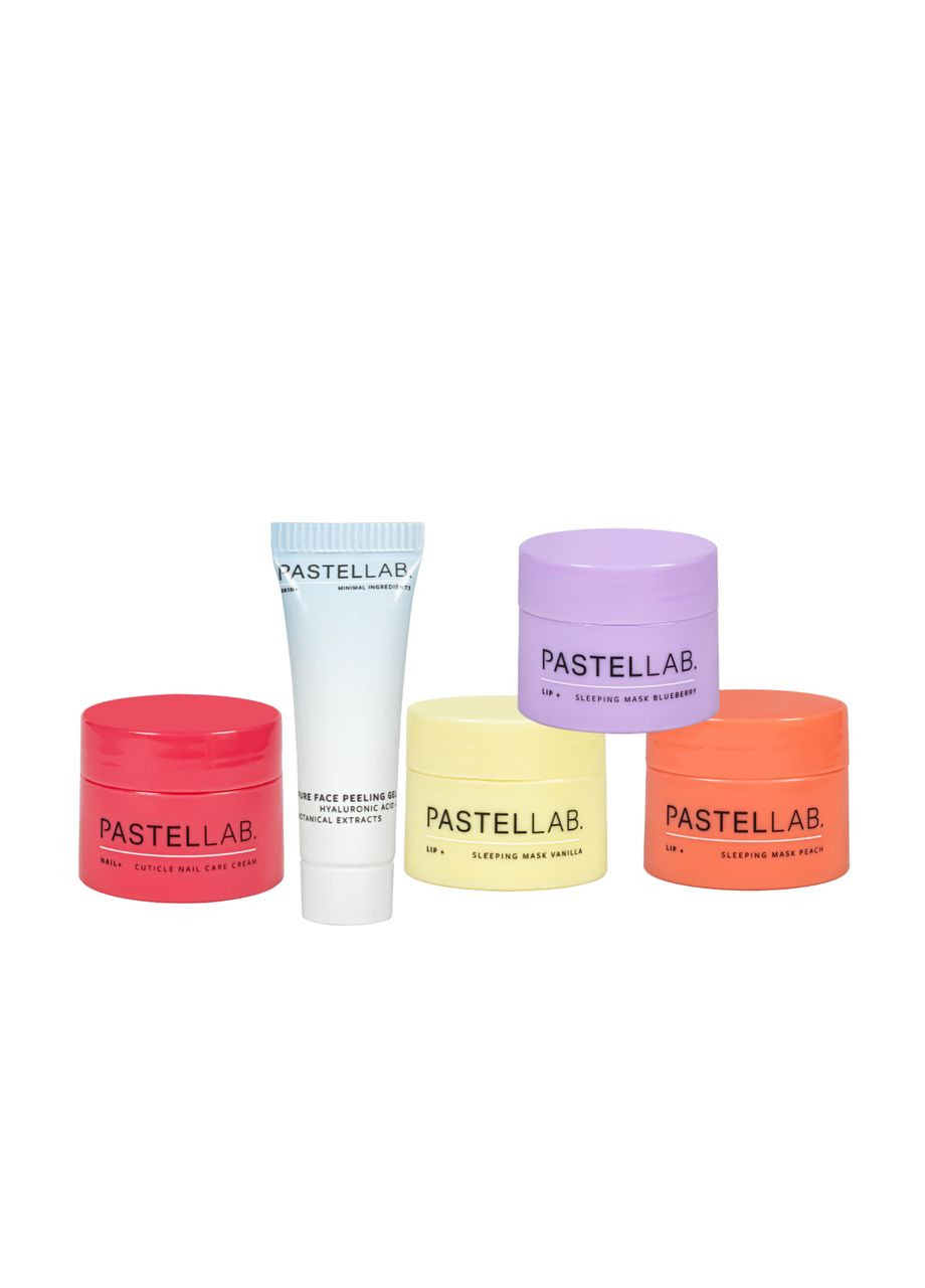 Подарунковий набір косметики для догляду за шкірою обличчя, губами, нігтями Lab, 5 продуктів Pastel (367986513)