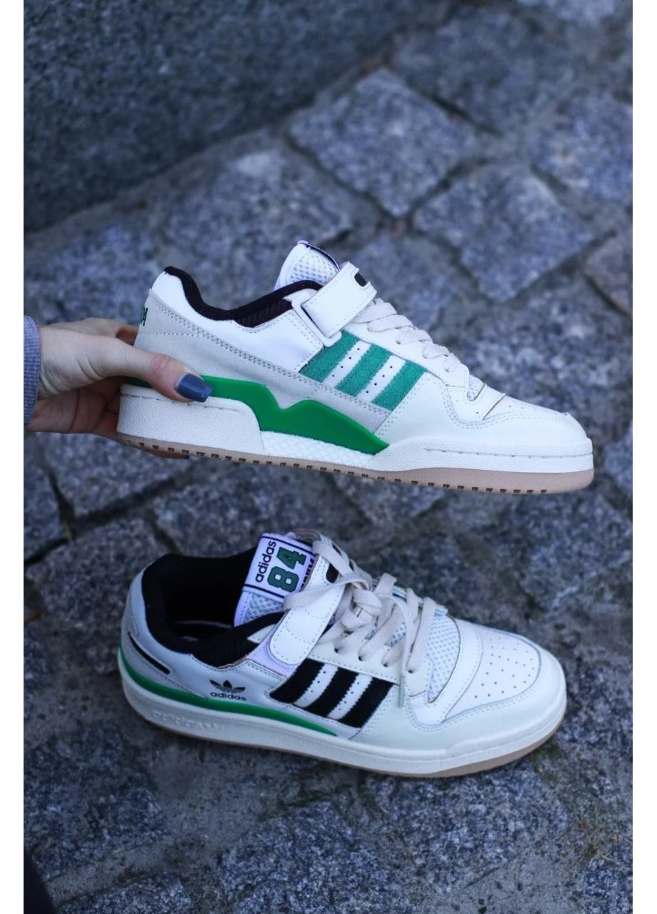 Чорні кросівки чоловічі adidas forum 84 low beige green black адідас форум 84 чорні демісезон No Brand
