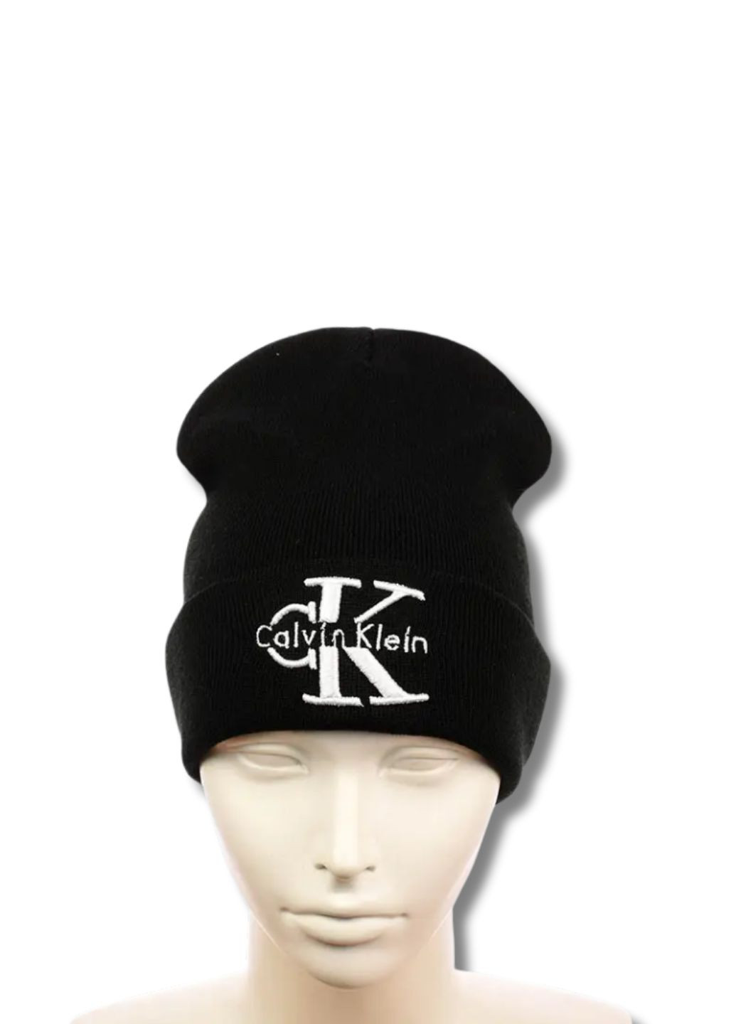 Шапка біні лонг з вишивкою Кельвін Кляйн / Calvin Klein No Brand Шапка вишивкою (342058498)
