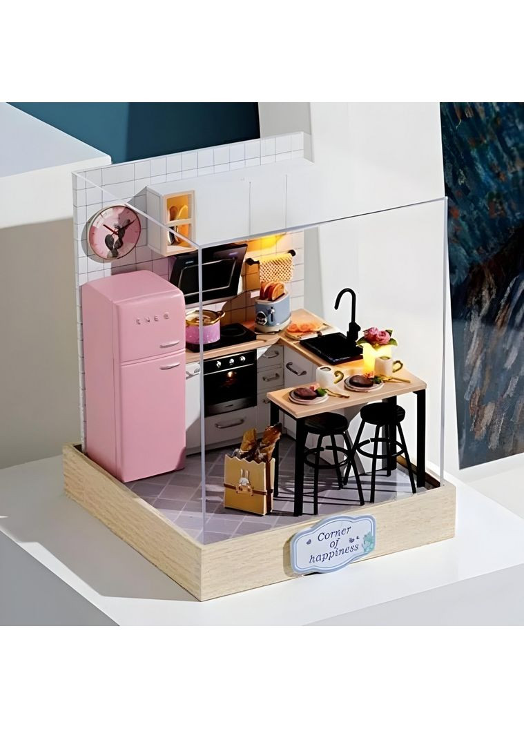 3D конструктор Румбокс зі світловими ефектами "Кухня" Room Box ляльковий будиночок своїми руками (RB036) BB (360867007)