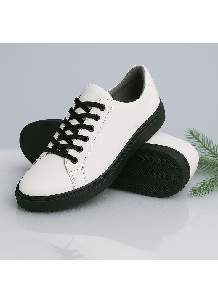 Жіночі зимові кросівки Lux 5211 білі шкіряні з вовною Kindzer Lux-5211 чорно-білі зими (365726871)