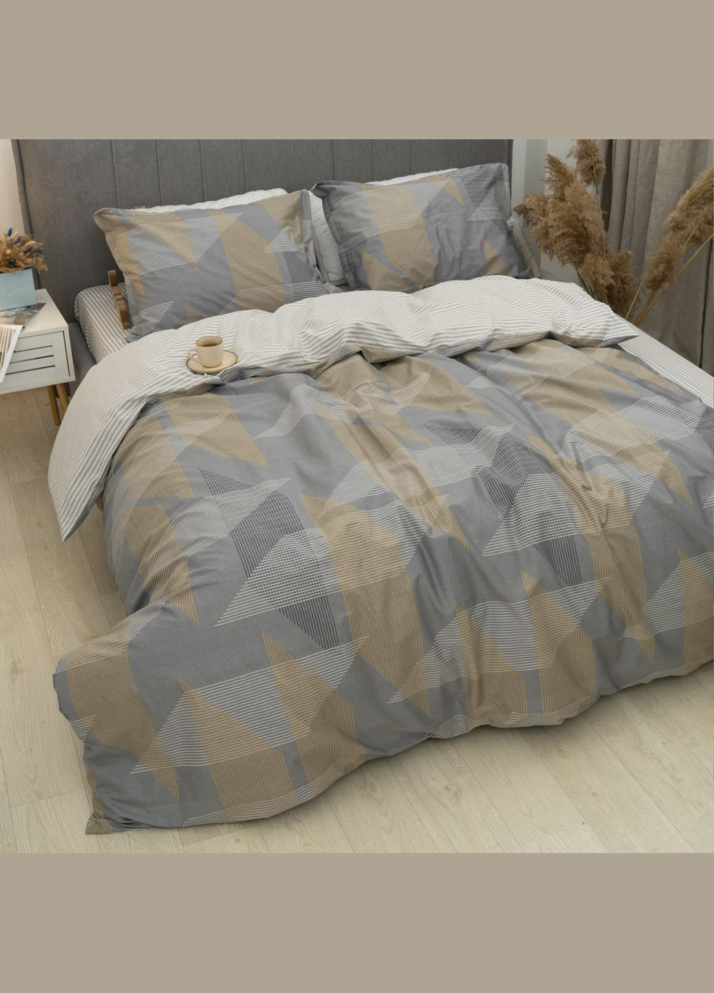 Комплект постільної білизни євро сатин Deluxe Tiare 008_DeLuxe_ev (302224845)