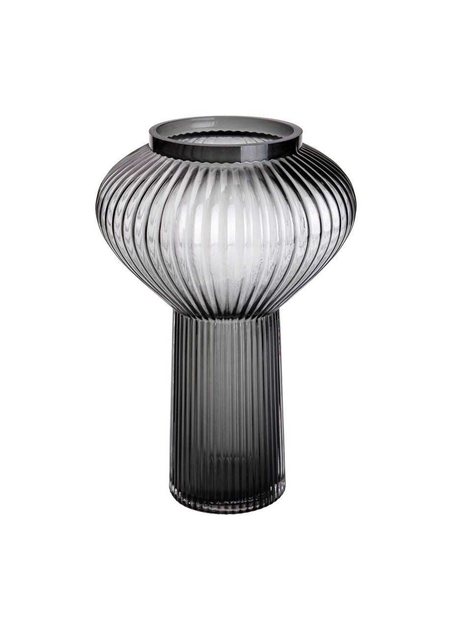 Стеклянная ваза, в форме фонаря, 30 см, Серая Yiwu (360455060)
