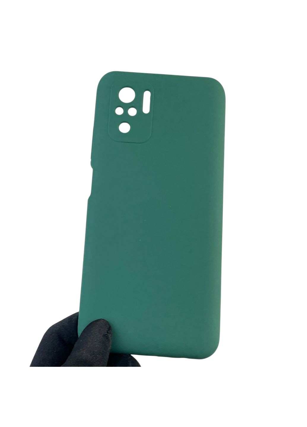 Чохол для Redmi Note 10 силіконовий з мікрофіброю нековзний на сяомі редмі нот 10 зелений Xiaomi (366386163)