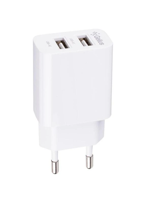 Настенное зарядное устройство Simple GP-HC059 (2 USB/2.4A) Белый + Кабель Type-C Gelius (383911814)