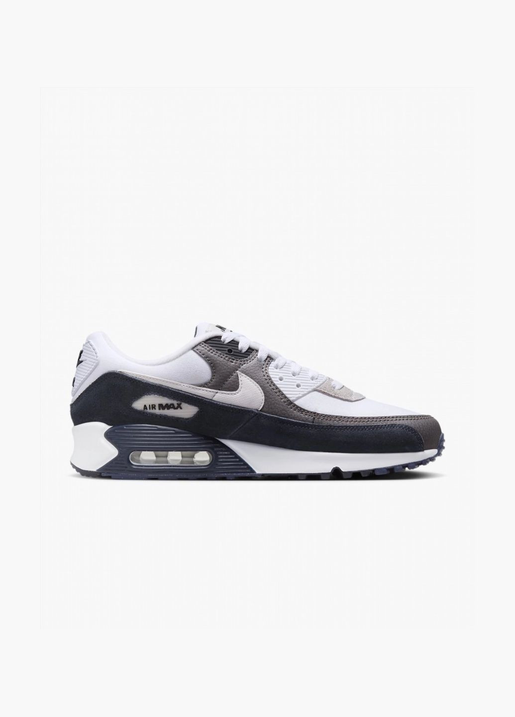 Сірі кросівки чоловічі air max 90 grey/white dz3522-002 Nike