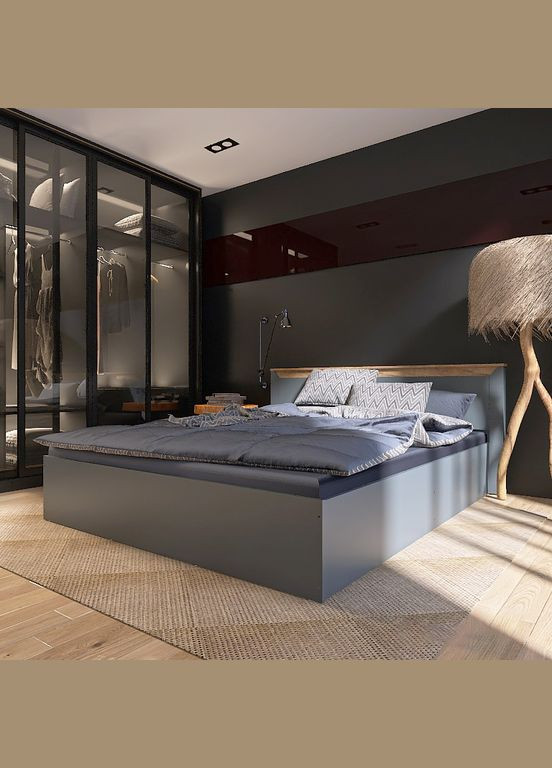 Ліжко двоспальне Нордік-1600 (щит ДСП під матрац) 160х200 см (EVR-5558) Еверест (311684678)