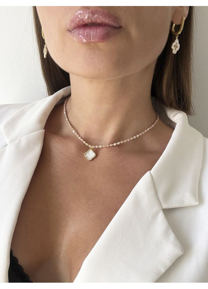 Чокер из розового опала с подвеской 5214 LeBijou (368559116)