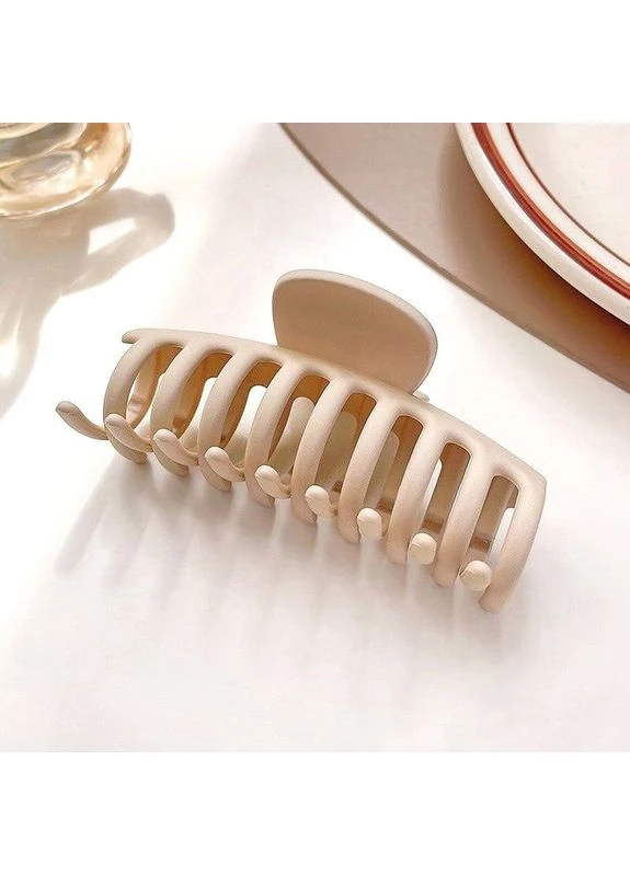 Заколка Краб для волосся 11 см Beige (AN0103258) ANbeauty (394226120)