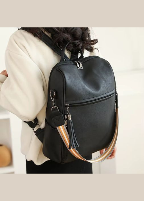 Сумка жіночий рюкзак міський, шкіряний. Чорний. No Brand (315765341)