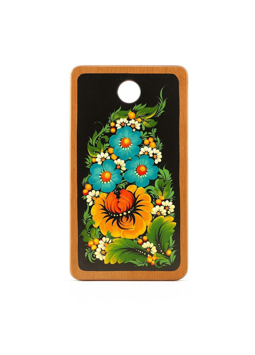 Доска кухонная разделочная деревянная расписная "Хохлома №2" 29.5х16 см Kitchette (364874894)