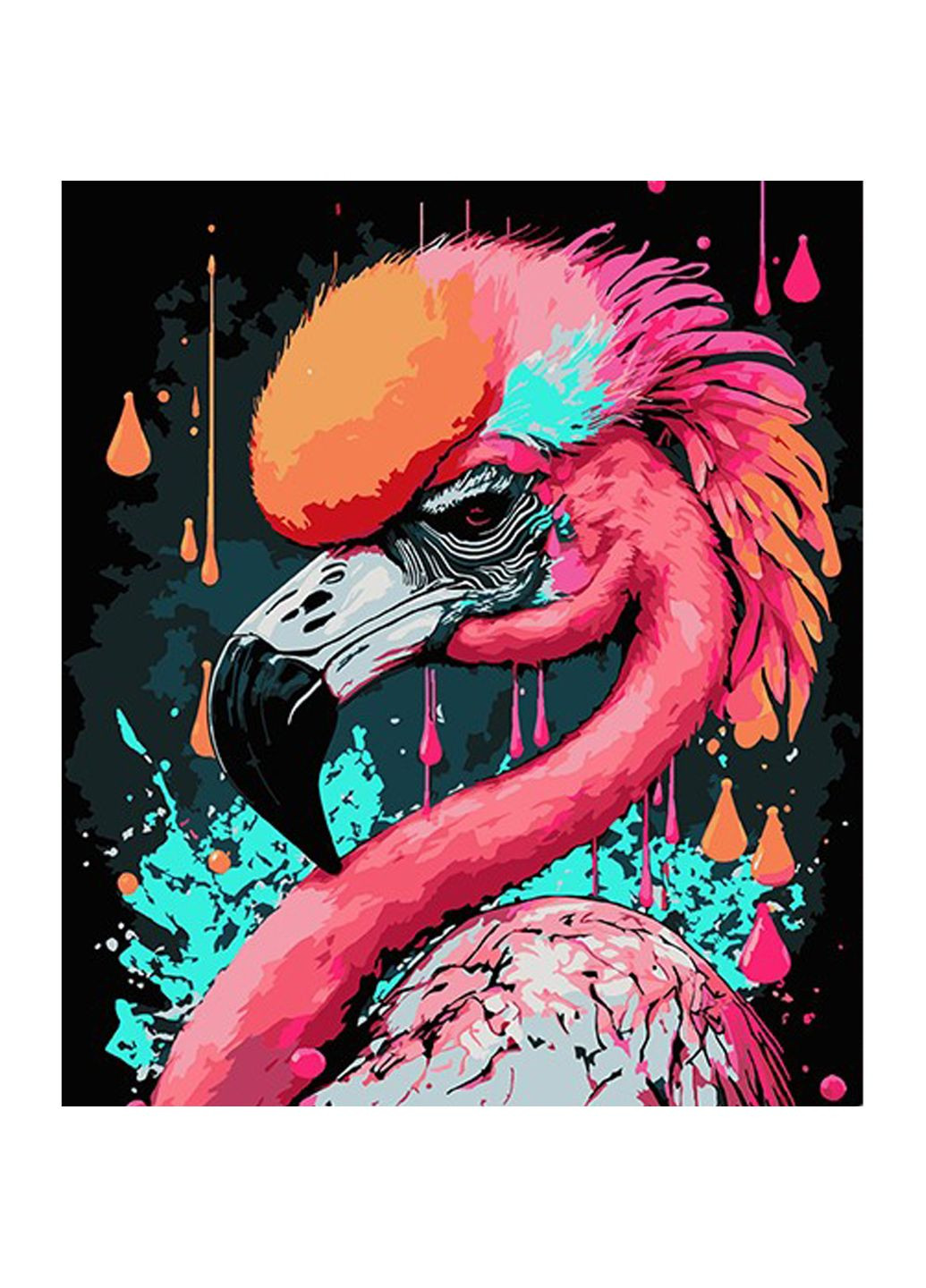 Картина за номерами Чарівне фламінго см для творчості малювання для дітей та дорослих Strateg (369761016)