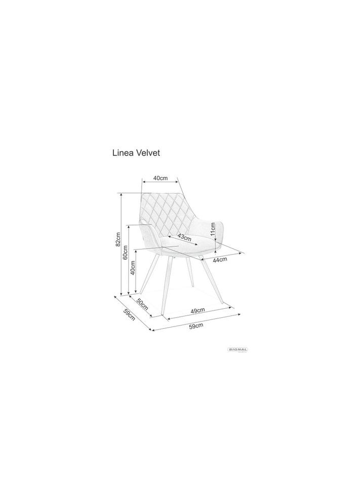 Кресло Linea Velvet / Черный LINEAVCSZ Signal (372178799)