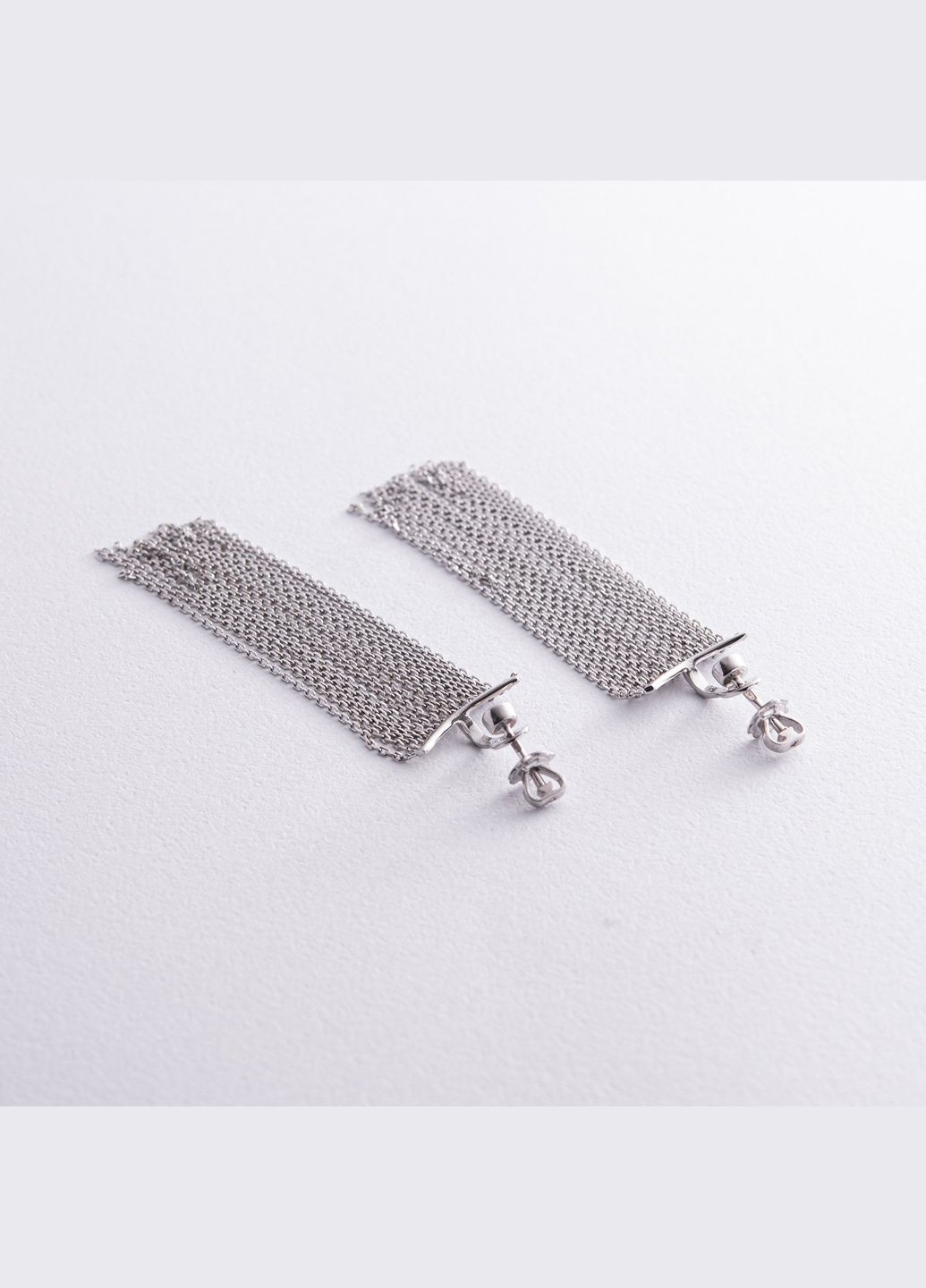 Срібні сережки - джекети Іветта з ланцюжками 902-01373 Oniks (264024229)