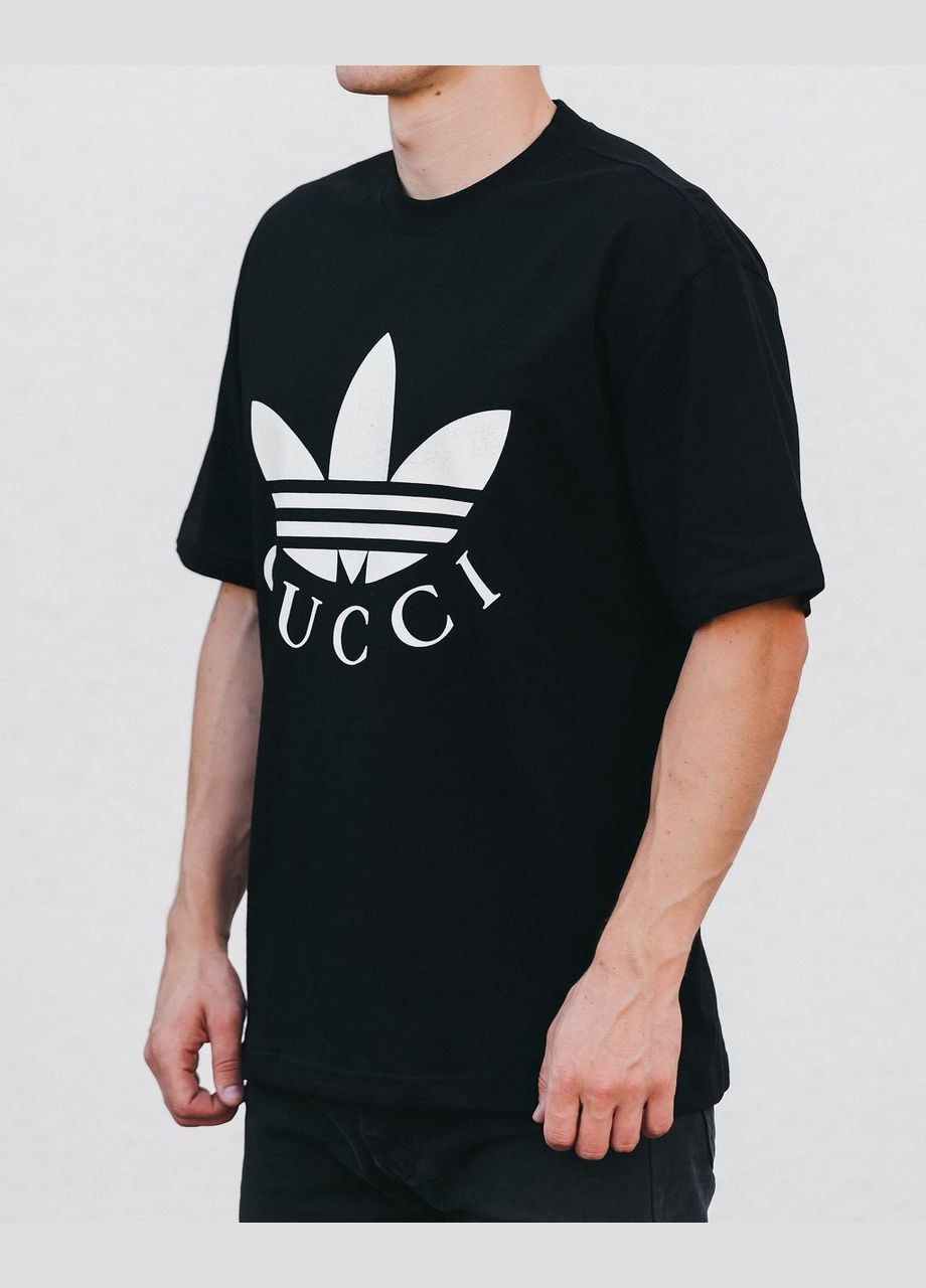 Черная футболка x gucci f0003 adidas -shi-2570