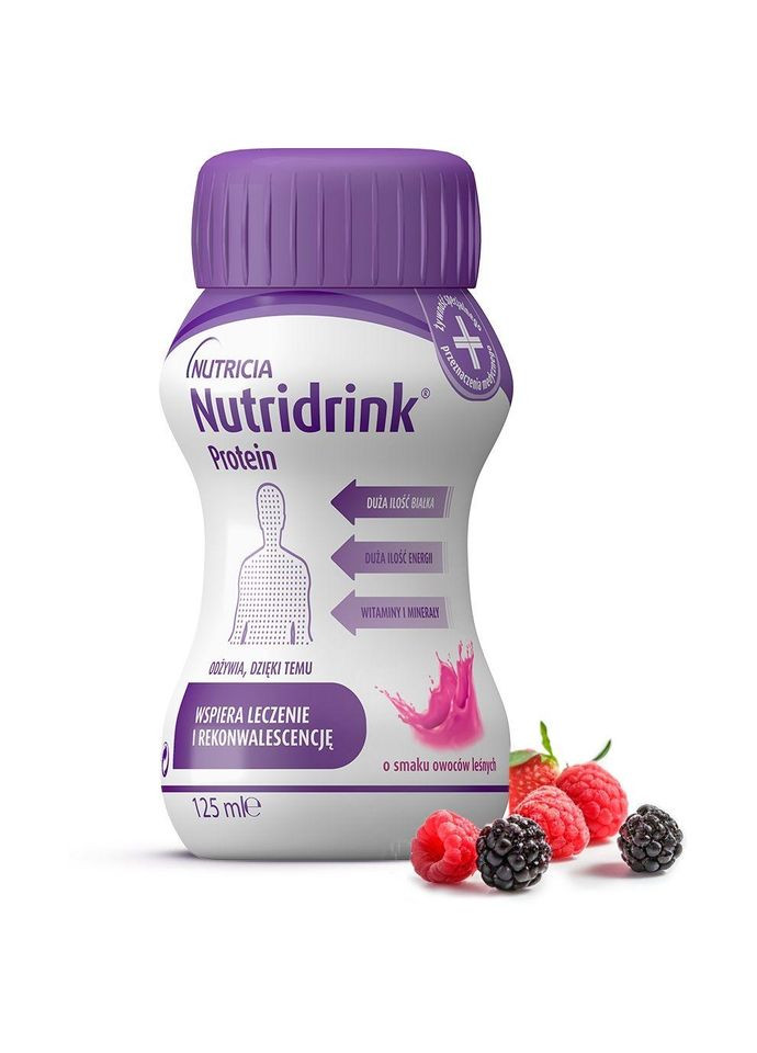 Энтеральное питание Nutridrink Protein Berries flavour со вкусом лесных плодов, 4 шт. x 125 мл Nutricia (331789517)