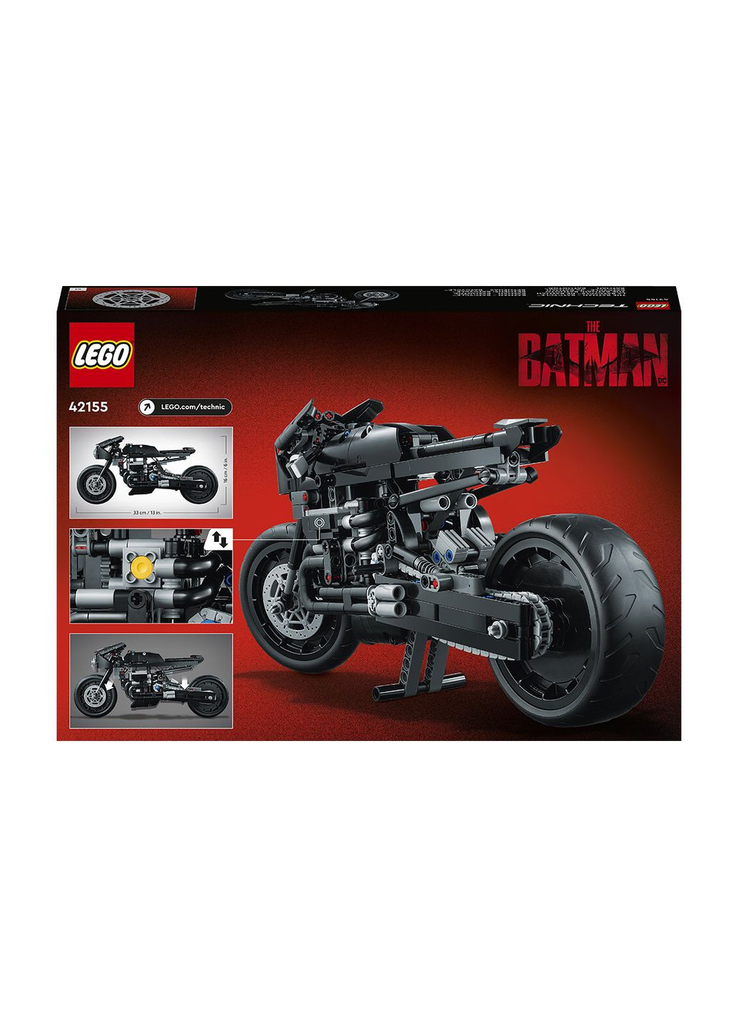 Technic Бэтмен: Бетцикл 641 деталь (42155) Lego (304054964)