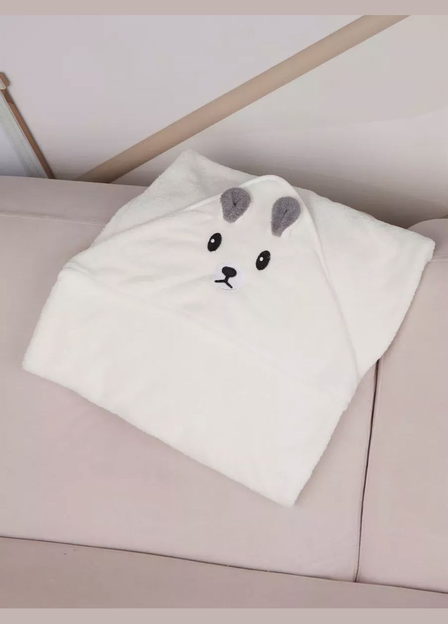 Детское полотенце с капюшоном 80х80 Белое (П4К-kutochok25-003) No Brand белый