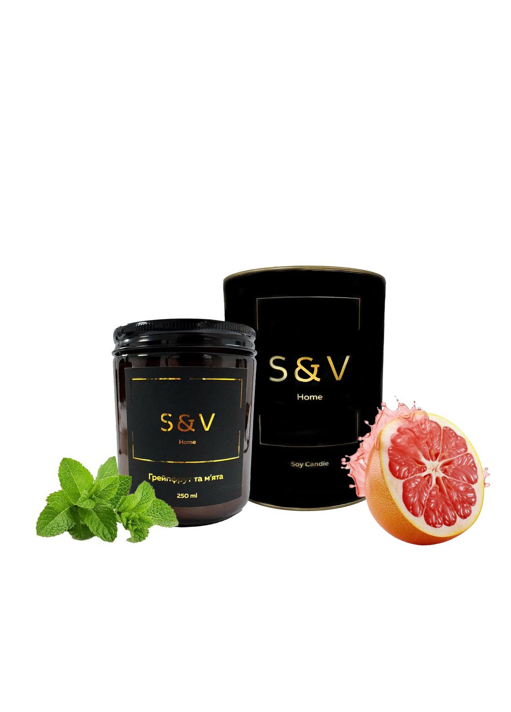 S&V Аромасвечка Грейпфрут мята 250мл No Brand (322860245)