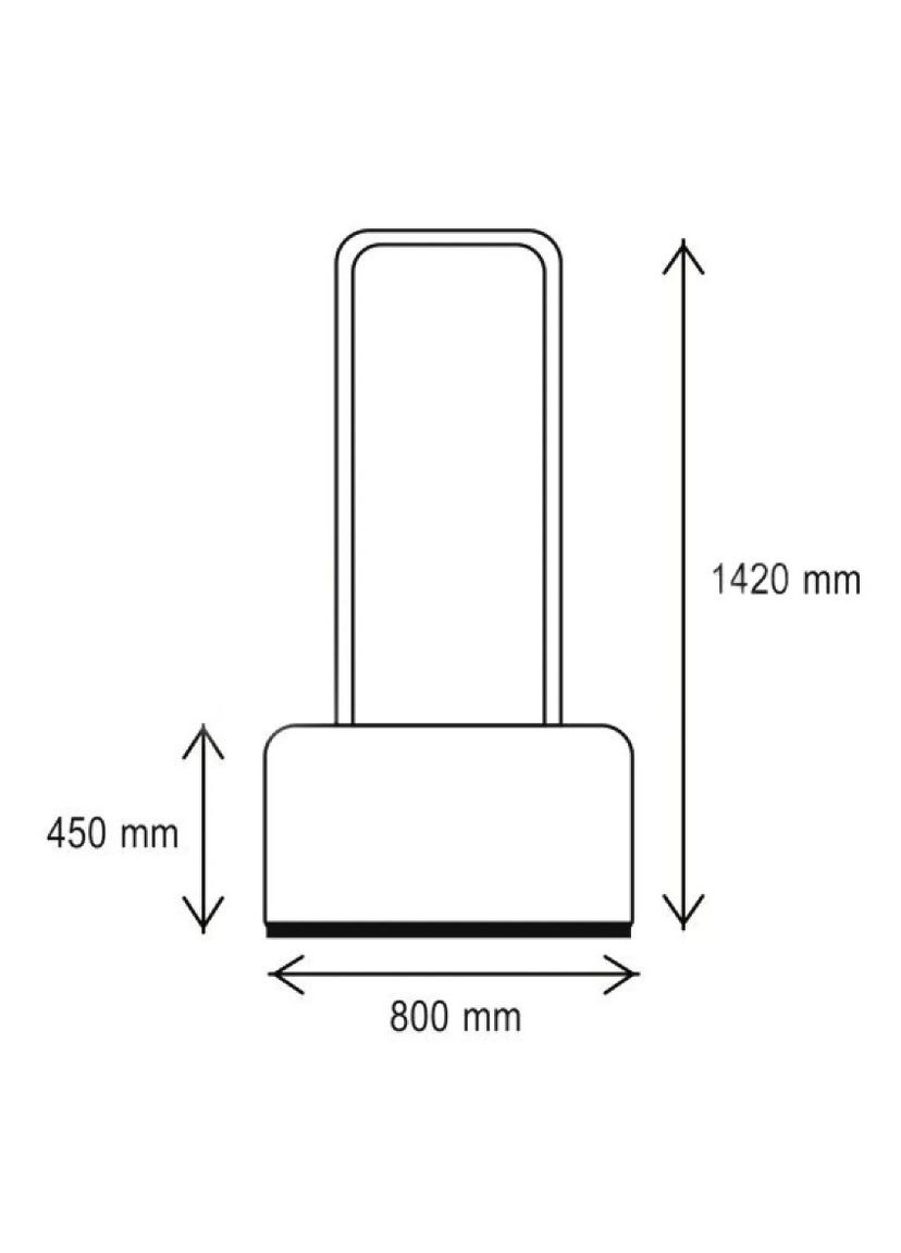 Лопата-ківш для прибирання снігу ECO (800х450 мм, 1.42 м) з коліщатами (25932) MAAN (332640007)