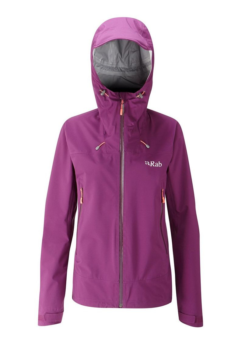 Фиолетовая демисезонная куртка arc jacket wmns (qwf-60) Rab