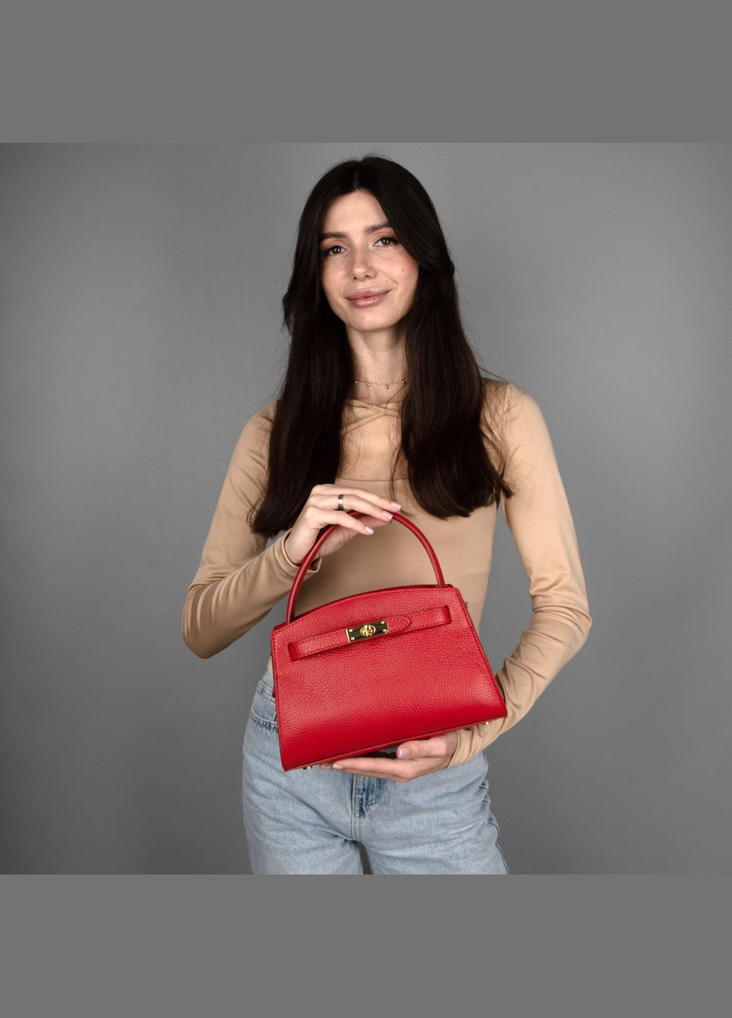 Сумка жіноча шкіряна 03836 червона маленька Virginia Conti (327666105)