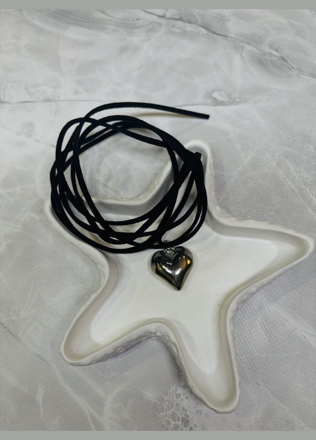 Чокер LeatherHeart Black Mirshine метал (336382932)