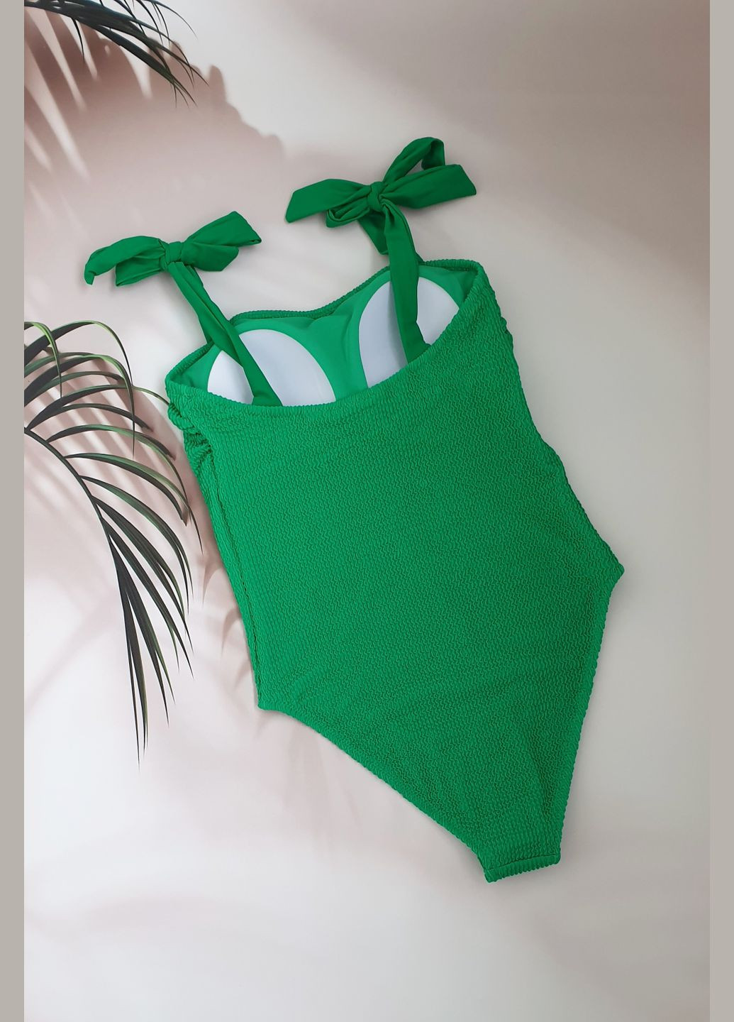 Зеленый летний стильный женский слитный купальник жаткой слитный No Brand