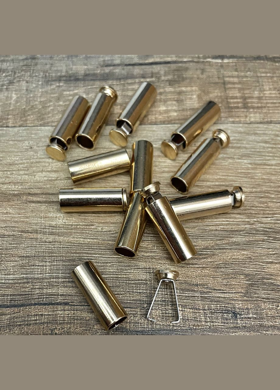 Накінечник для шнурка металевий золотий No Brand (329743966)