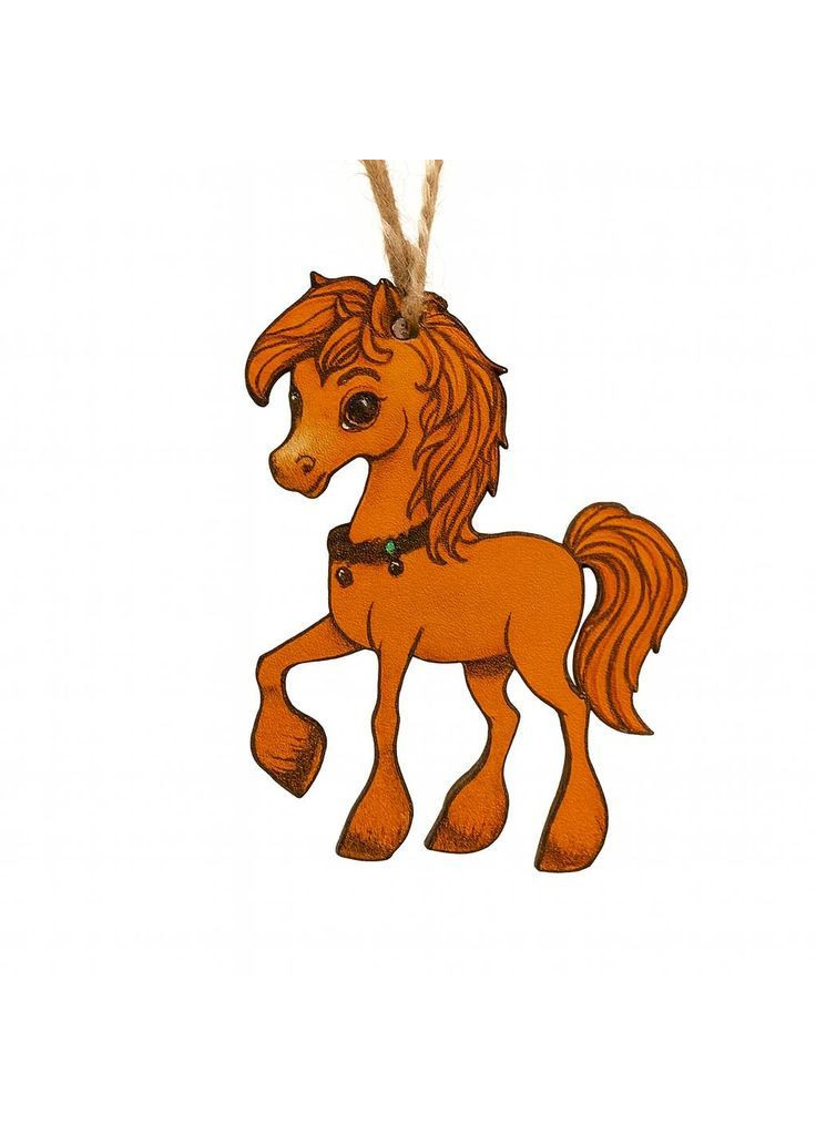 Декоративная игрушка-декор Лошадка 6х7 см Оранжевый (DN-887) Luxyart (368290336)