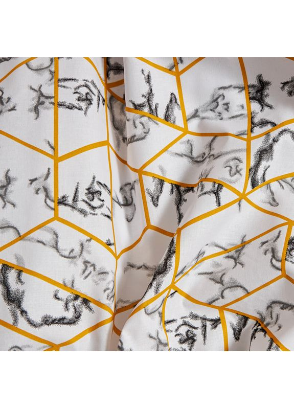 Комплект постільної білизни Бязь Gold Люкс Полуторний 143х210 наволочки 4х70х70 (MS-820009469) Moon&Star Modern Marble (356113129)